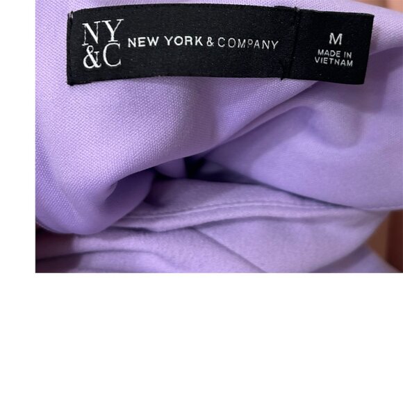 NY&Co Lavender Belted Mock Neck Sheath Dress Sleeveless Lilac Size M - Picture 6 of 9